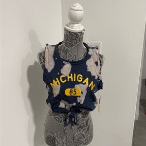 Michigan Tie-Dye Crop Top new new